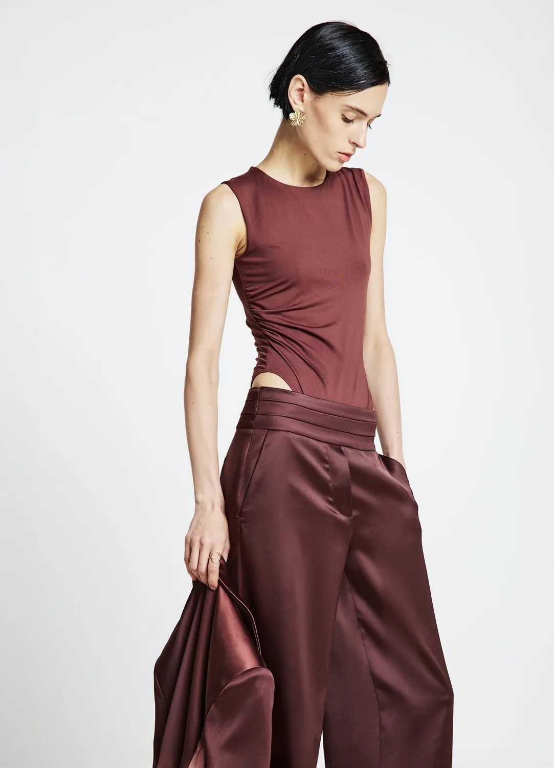 Calliope body col rond froncé femme