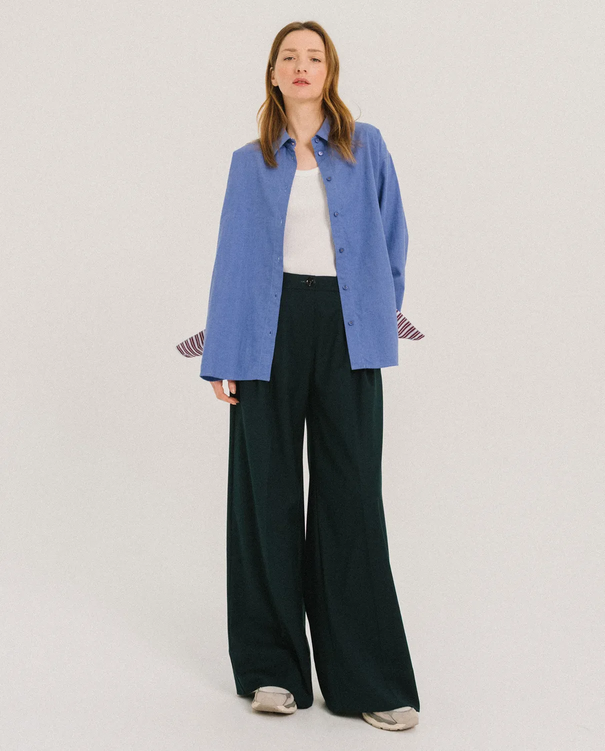TINSELS UPTON FORET pantalon large gabardine