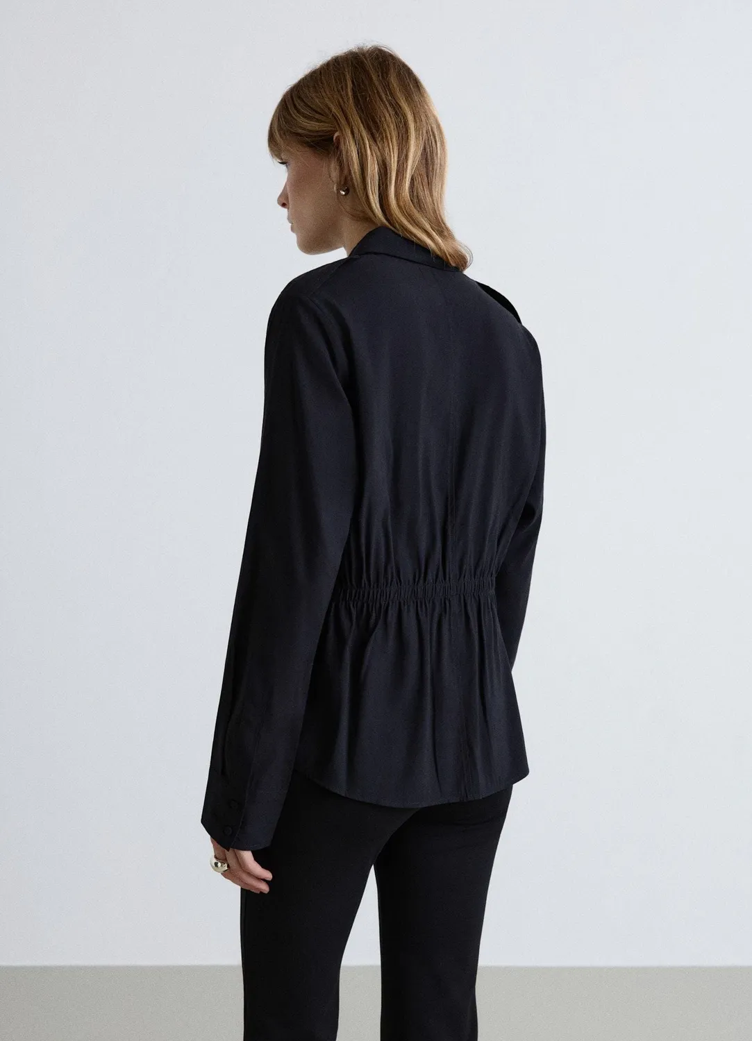 Calliope chemise femme S cintrée boutons cachés