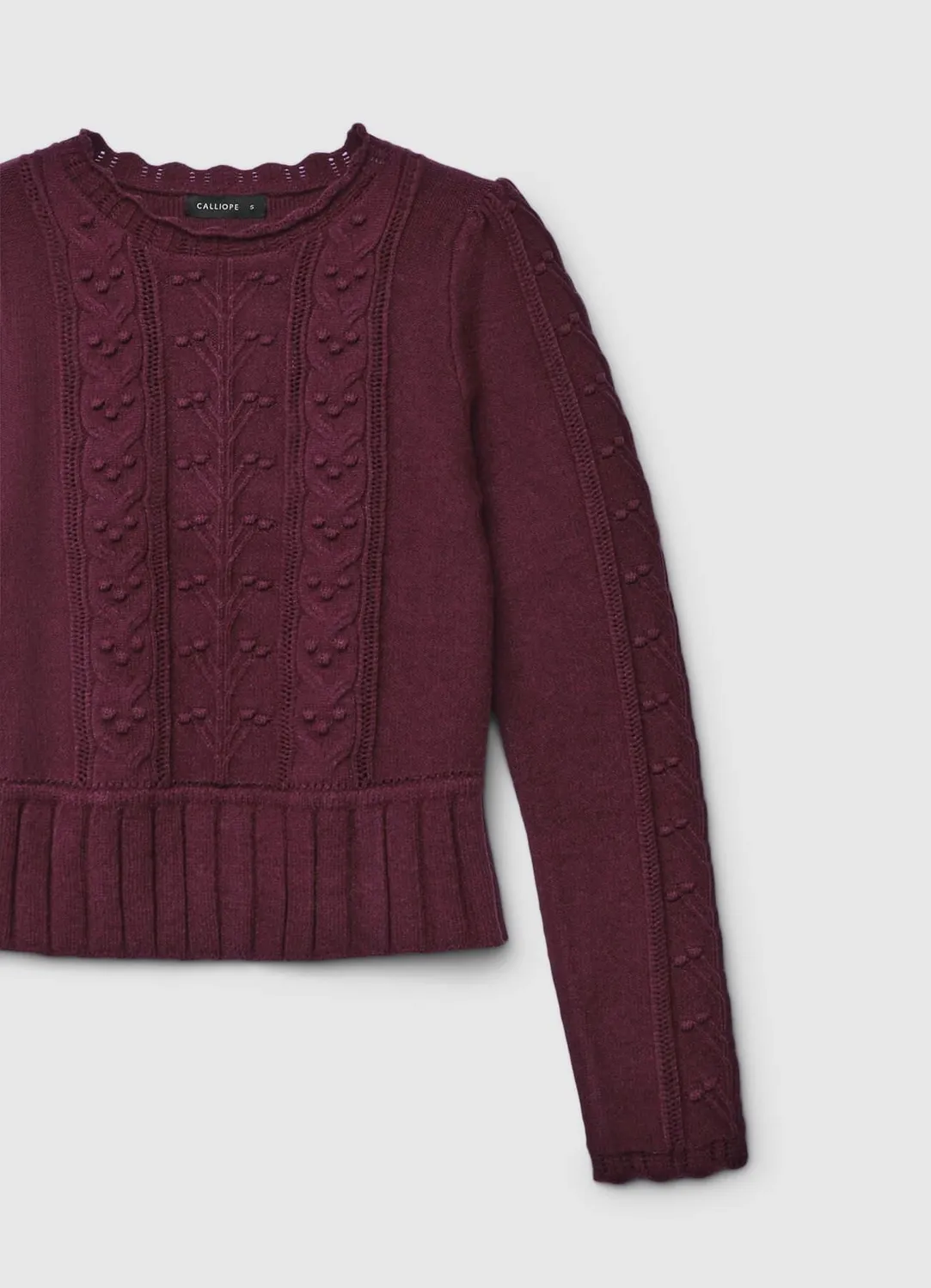 Calliope Lavorazione pull maille volants femme