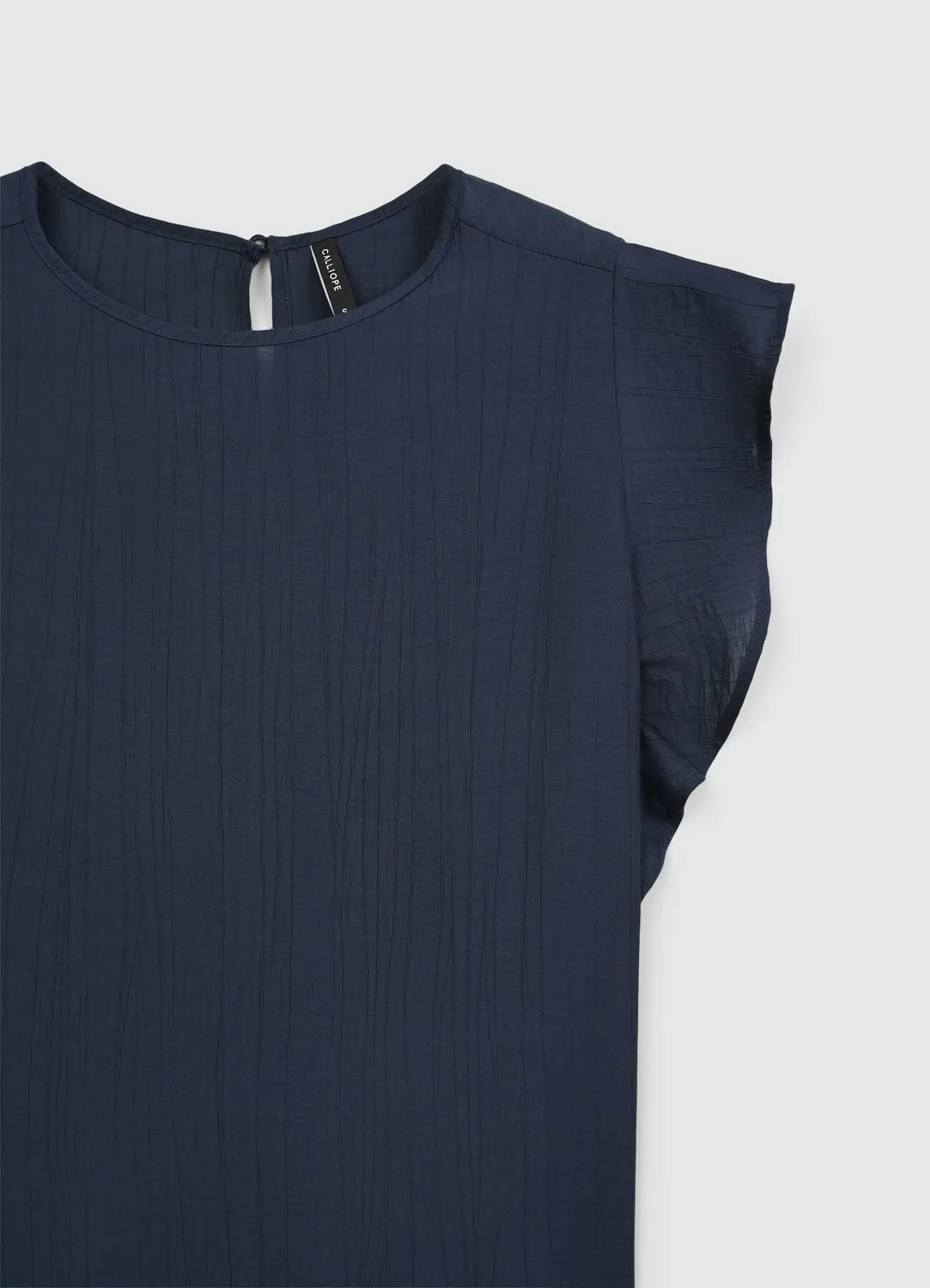 Calliope blouse femme unie manches volants regular
