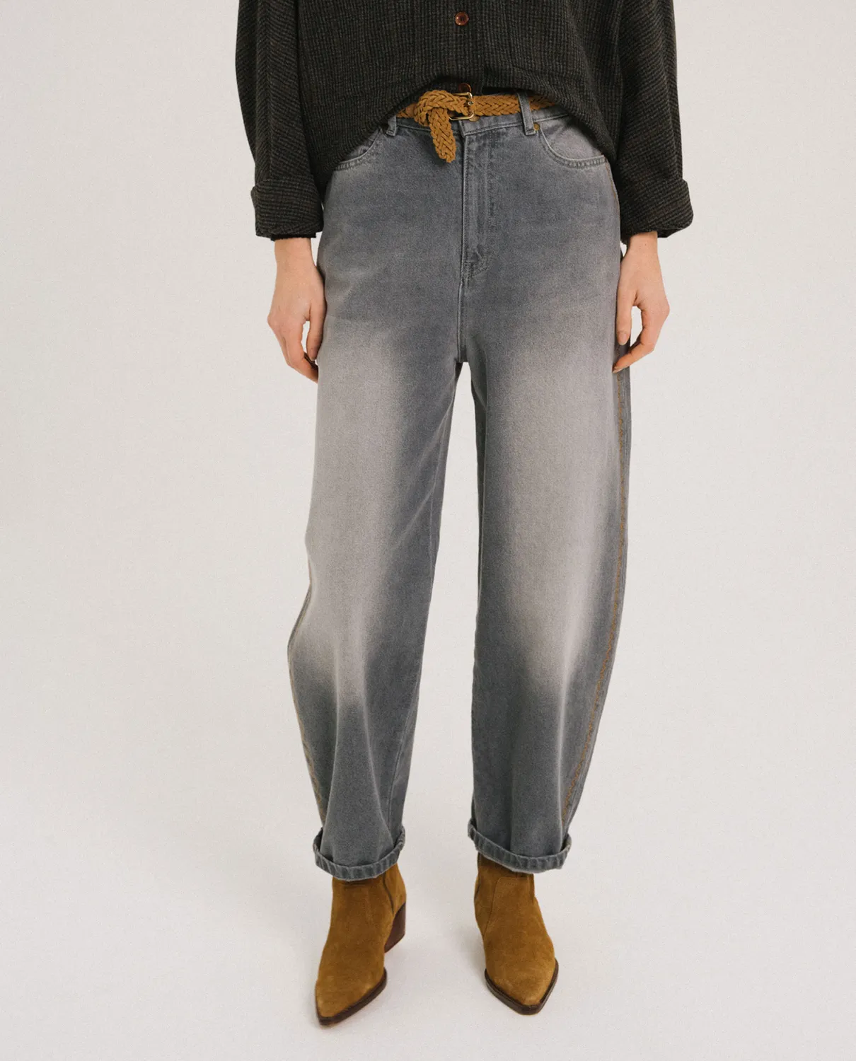 Tinsels Xanrey Black Wave jean balloon coton noir