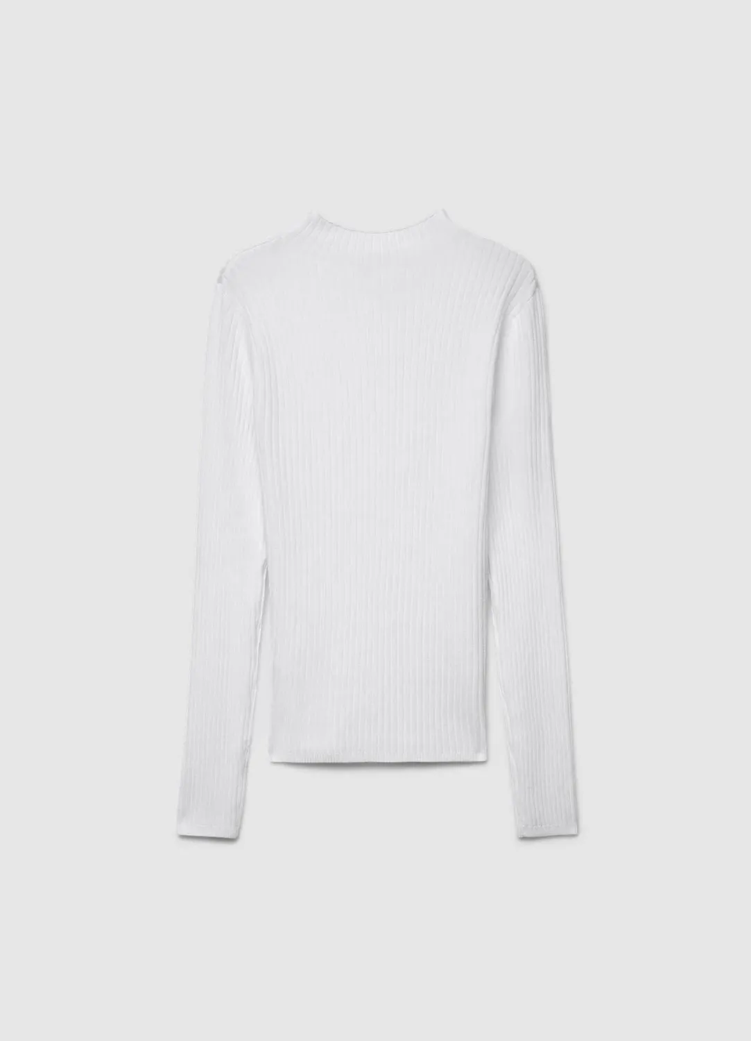 Calliope t-shirt col haut femme côtelé
